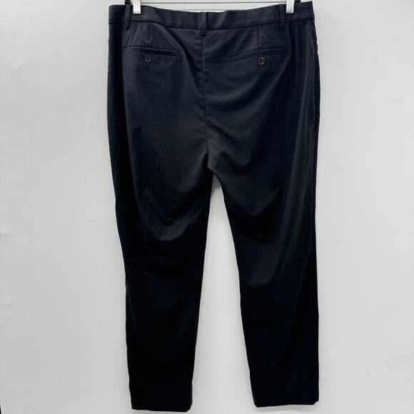 Banana Republic Siena Slim Italian Wool Ankle Pant Size 16L Tall Black Corporate - Picture 3 of 15